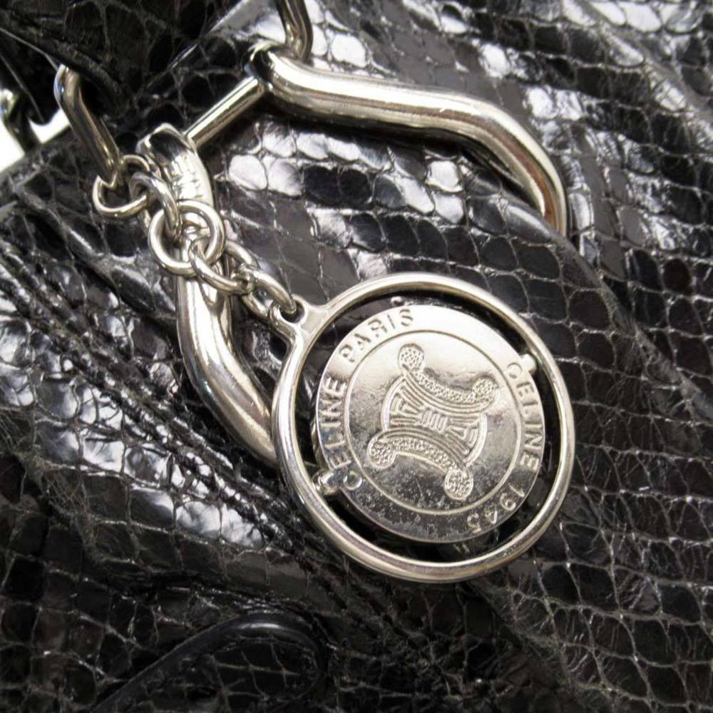 Celine Shoulder Bag Leather Python Black - image 3